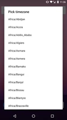 Timezone QuickSettings android App screenshot 0